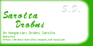 sarolta drobni business card